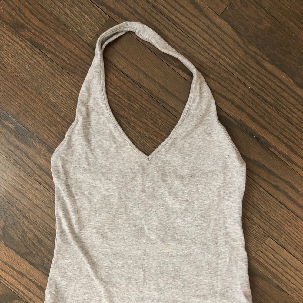 Forever 21 Grey Halter Bodysuit